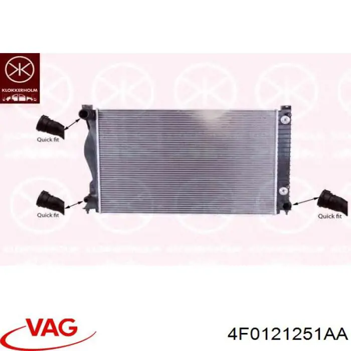 Купити 4F0121251AA VAG Радіатор двигуна