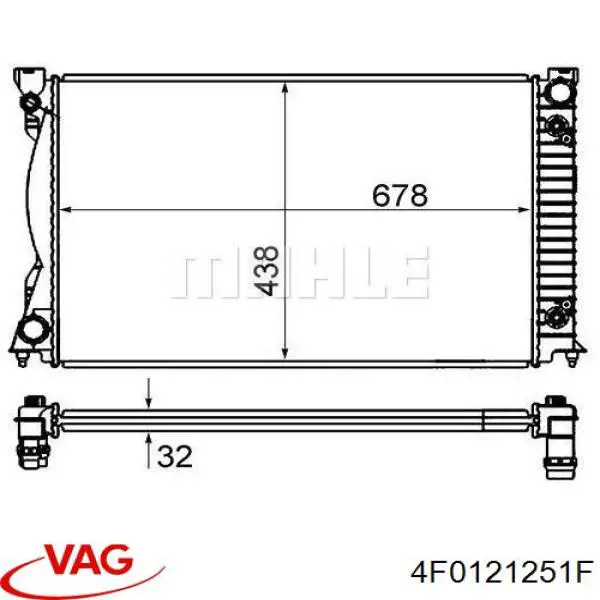 Радіатор 4F0121251F VAG