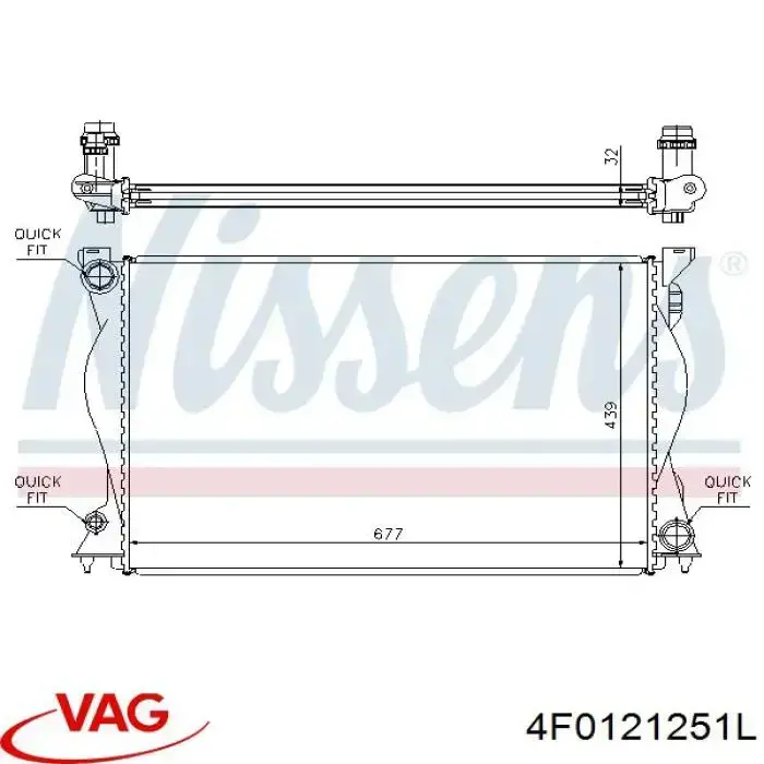 4F0121251L VAG Радіатор охолодження двигуна