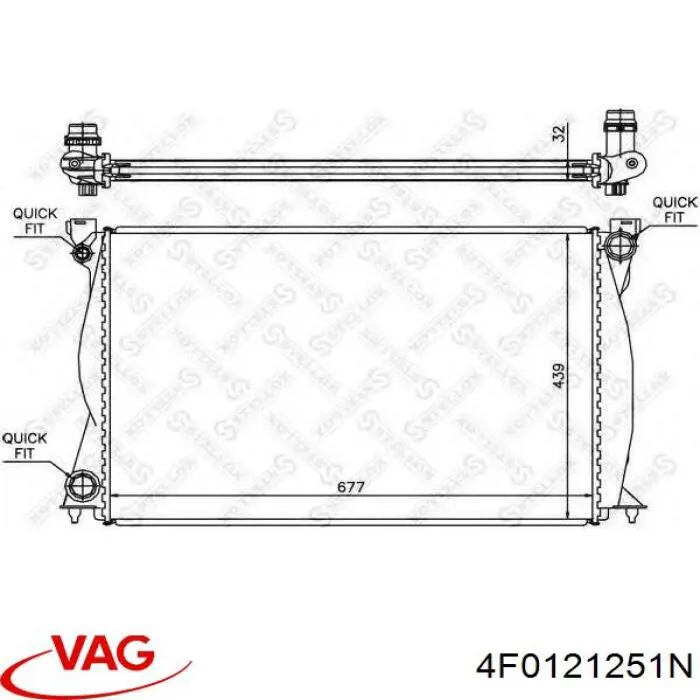 4F0121251N VAG Радіатор охолодження двигуна