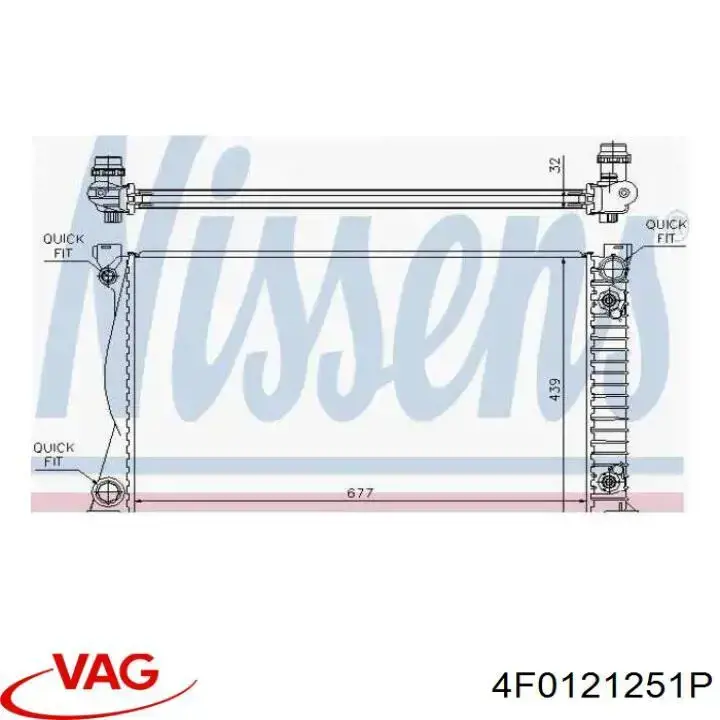 Радіатор основний VAG 4F0121251P ціна, від 114.02 USD