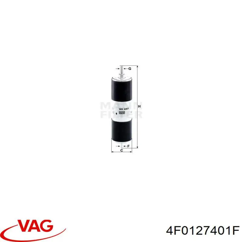 Фільтр паливний VAG 4F0127401F