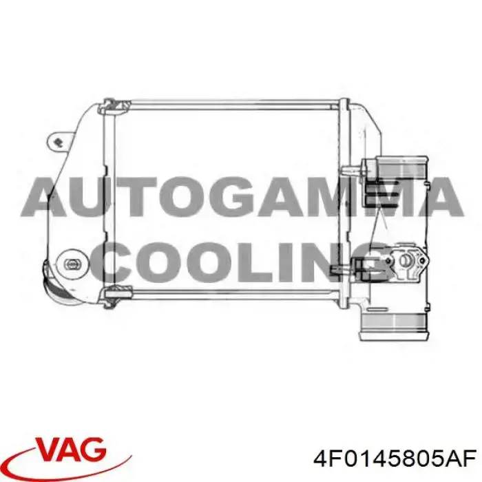 4F0145805AF VAG радіатор интеркуллера