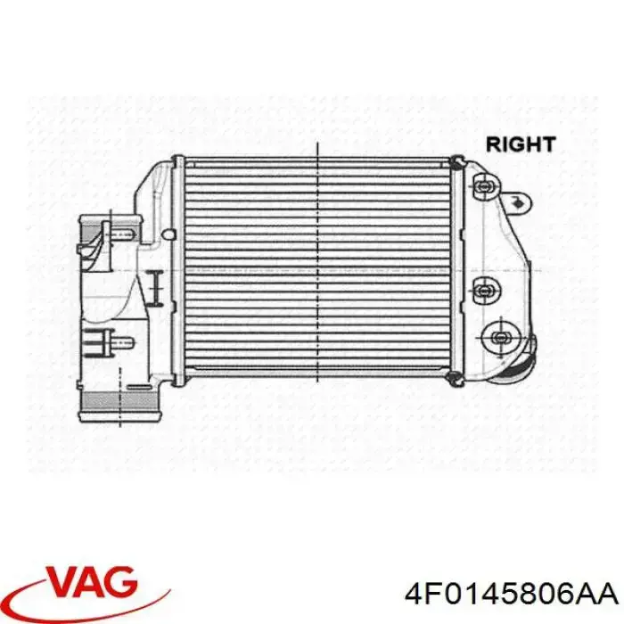 4F0145806AA VAG радіатор интеркуллера
