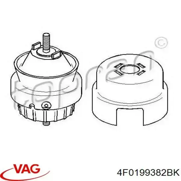 Права подушка двигуна VAG 4F0199382BK ціна, від 52.45 USD