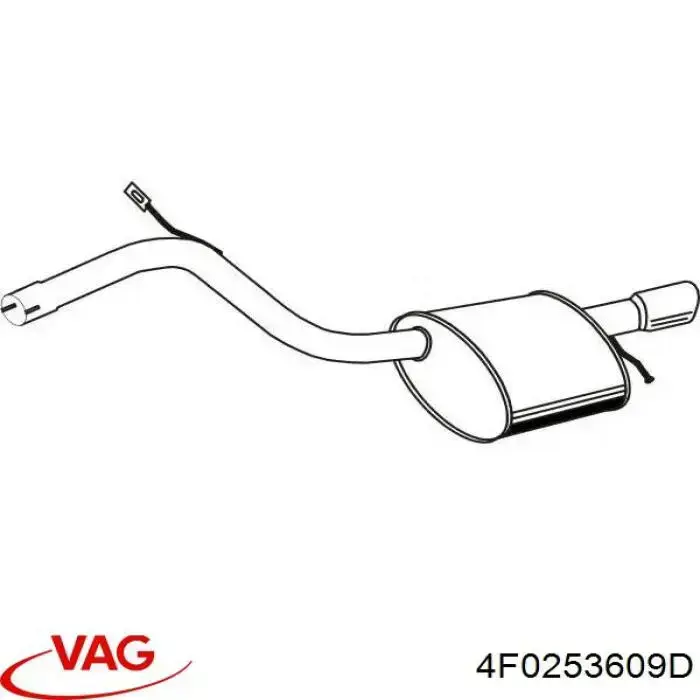 4F0253609D VAG Глушилка задня