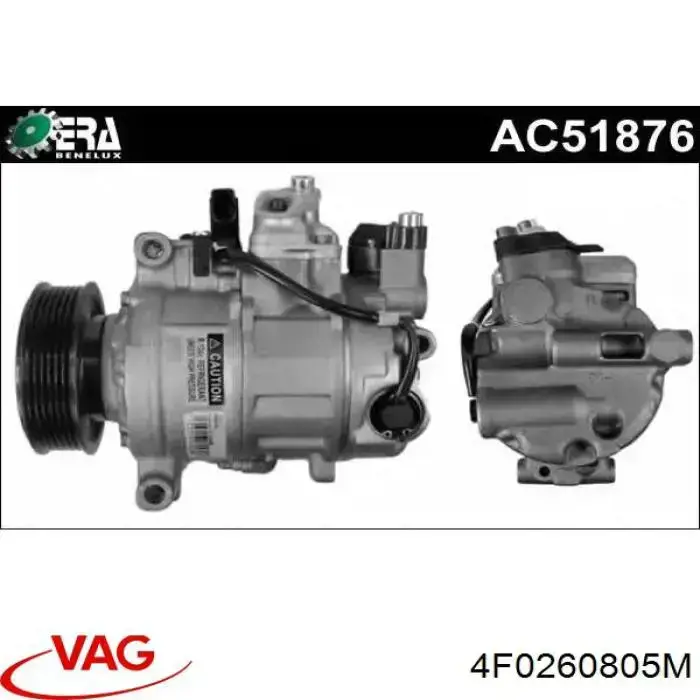 Компресор системи кондиціювання VAG 4F0260805M ціна, від 201.38 USD