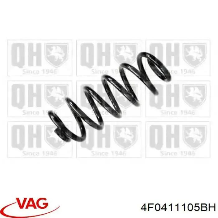 Пружина передня VAG 4F0411105BH ціна, від 34.20 USD