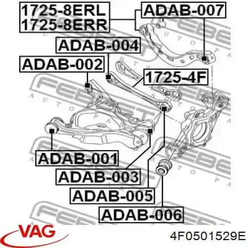 Діагональний важіль VAG 4F0501529E