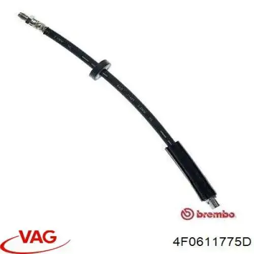 Гнучка гальмівна трубка задня VAG 4F0611775D