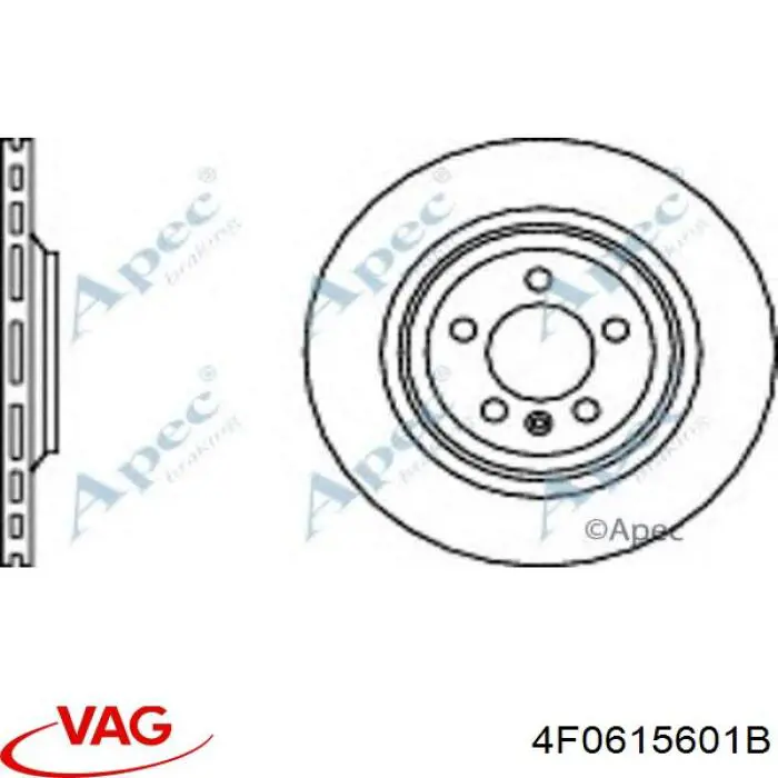 4F0615601B VAG Дискові гальма