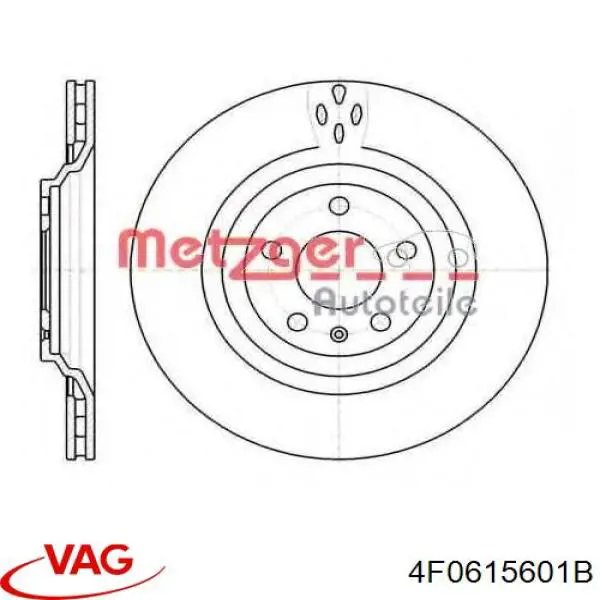 Задні дискові гальма VAG 4F0615601B ціна, від 75.45 USD