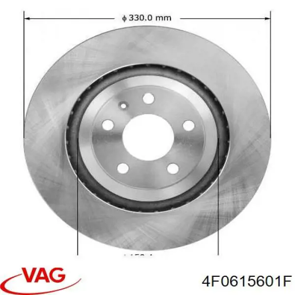 Диск гальмівний задній VAG 4F0615601F