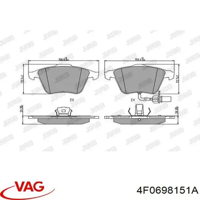 Тормозні колодки VAG 4F0698151A