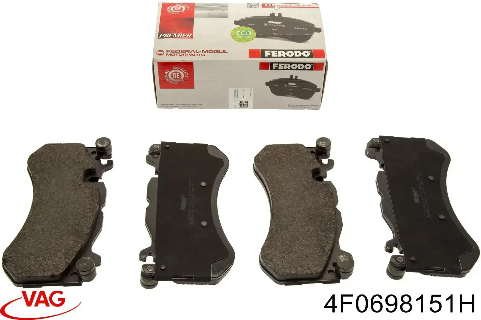4F0698151H VAG Передні гальмівні колодки