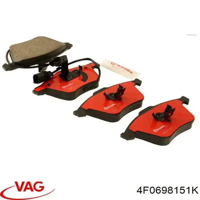 Купити 4F0698151K VAG Колодки гальмівні передні, дискові