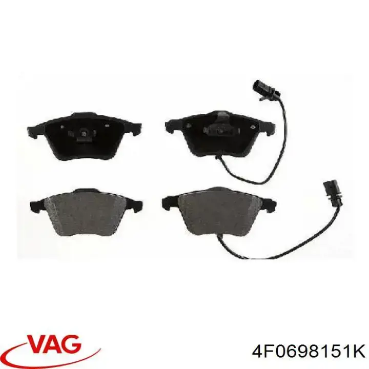 Гальмівні колодки VAG 4F0698151K ціна, від 57.90 USD
