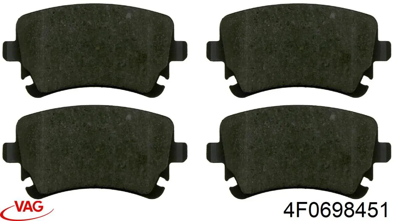 Задні гальмівні колодки VAG 4F0698451 ціна, від 29.64 USD