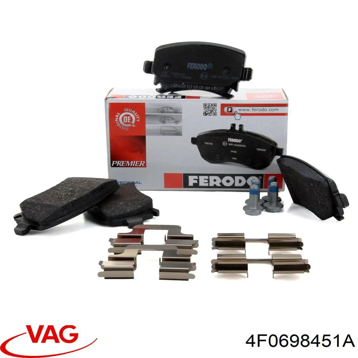 Задні гальмівні колодки 4F0698451A VAG