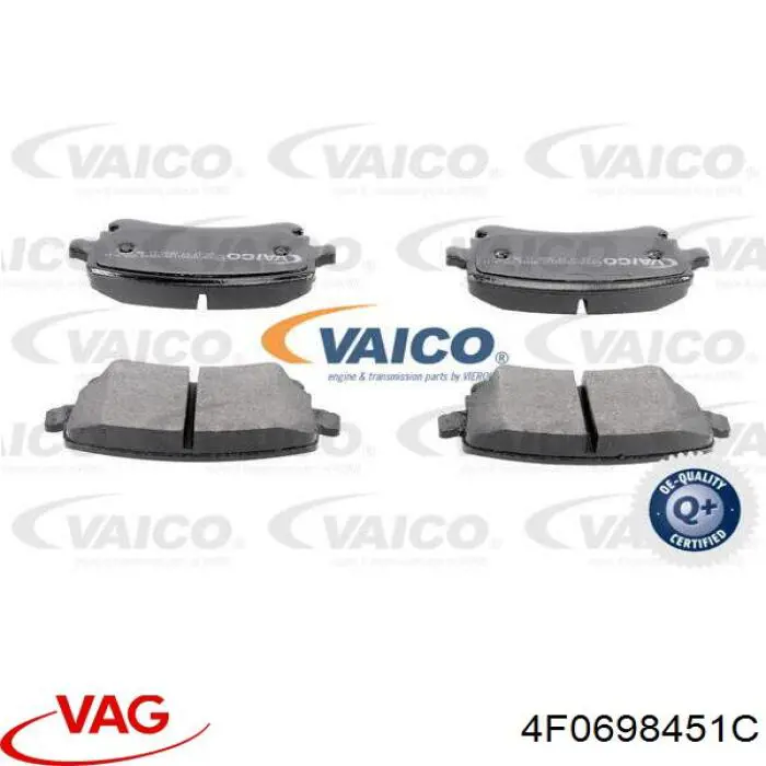 Задні гальмівні колодки 4F0698451C VAG