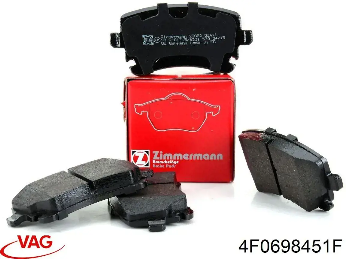 Задні гальмівні колодки 4F0698451F VAG