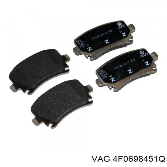 4F0698451Q VAG Колодки гальмівні задні, дискові