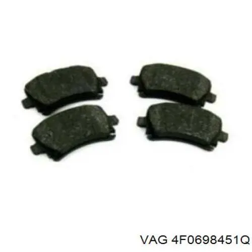 Задні гальмівні колодки VAG 4F0698451Q ціна, від 95.36 USD