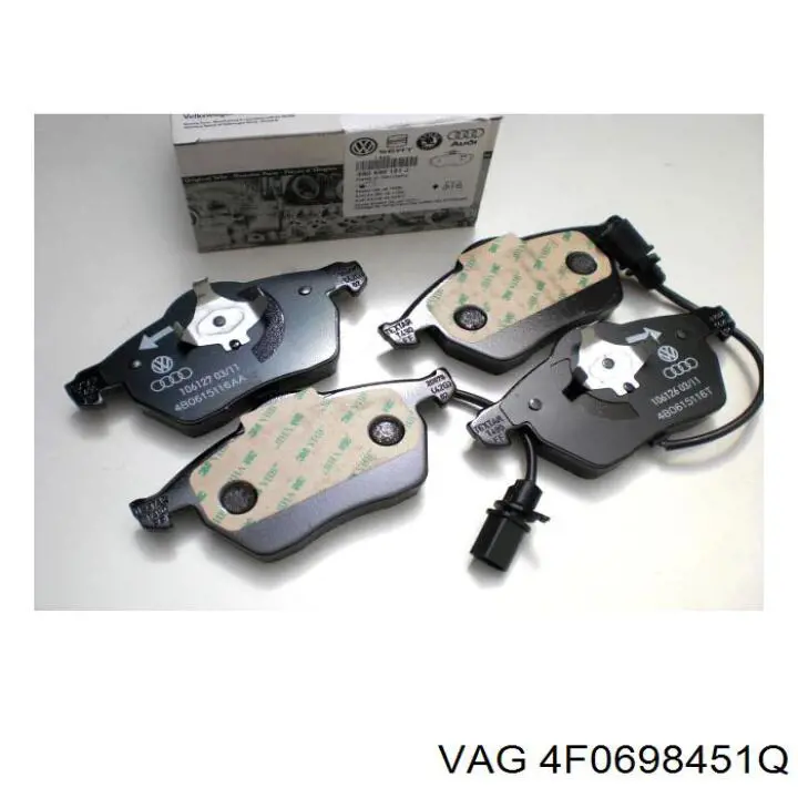 Купити 4F0698451Q VAG Задні колодки