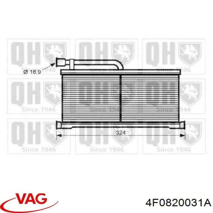 Купити 4F0820031A VAG Теплообмінник
