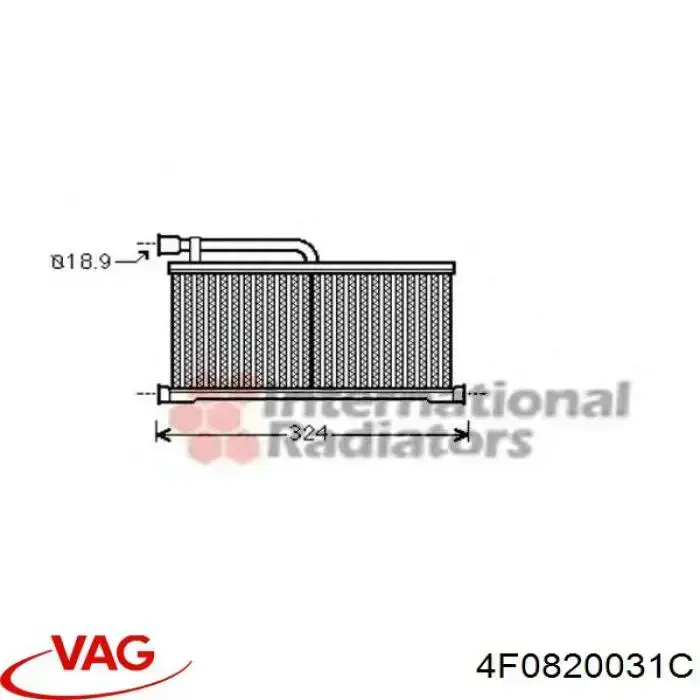 Купити 4F0820031C VAG Теплообмінник