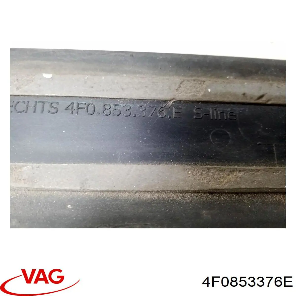 Накладка зовнішня (молдинг) порога, задня права VAG 4F0853376E ціна, від 21.57 USD