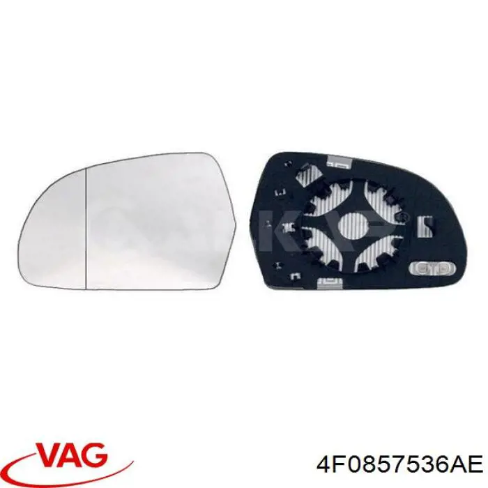 Купити 4F0857536AE VAG Скло дзеркала заднього виду, правого