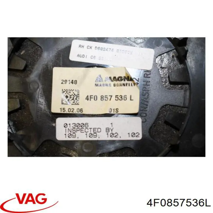 Дзеркальний елемент правого дзеркала заднього виду VAG 4F0857536L ціна, від 407.34 USD