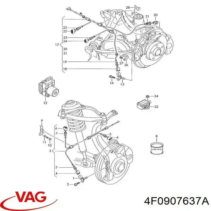 Датчик поперечного прискорення (ESP) 4F0907637A Bentley