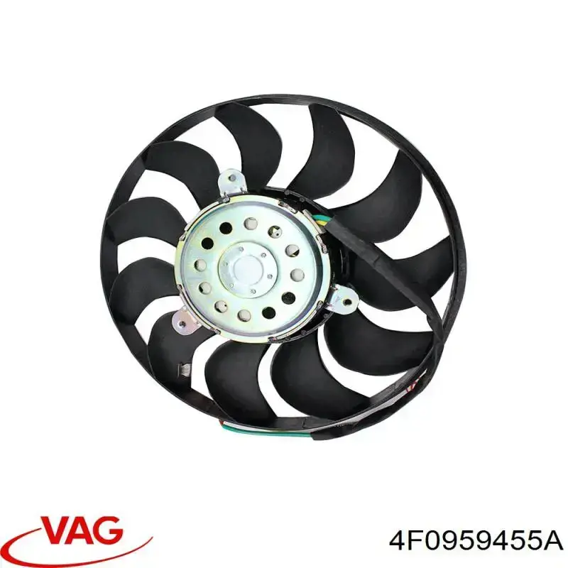 4F0959455A VAG електровентилятор охолодження в зборі (двигун + крильчатка, правий)