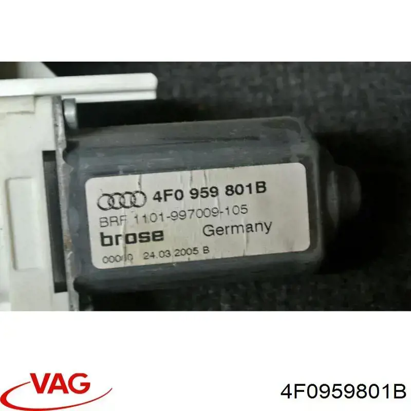 Купити 4F0959801B VAG Двигун склопідіймача двері передньої, лівої