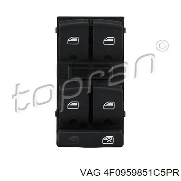 4F0959851C5PR VAG кнопковий блок керування склопідіймачами передній лівий