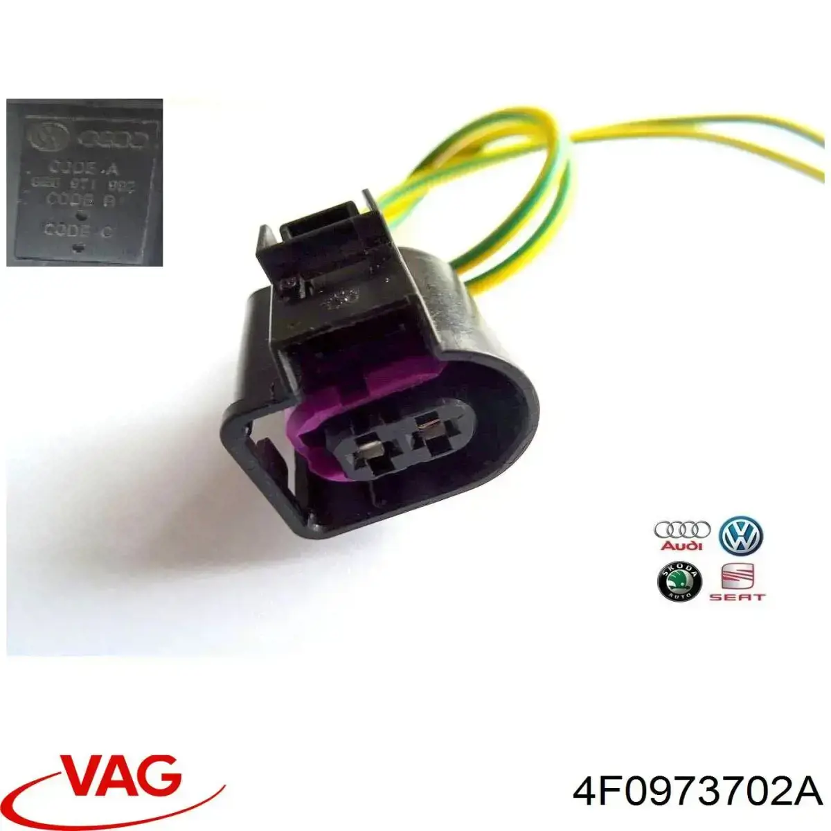 Роз’єм (фішка) універсальний 4F0973702A VAG