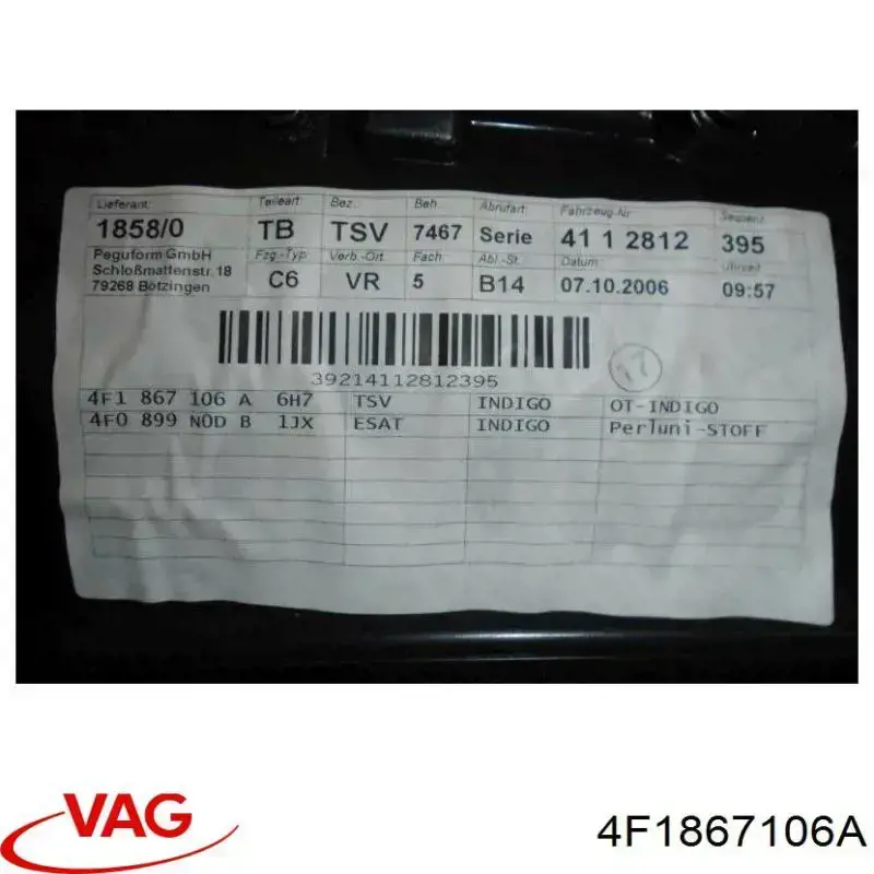  VAG 4F1867106A ціна, від 6.33 USD