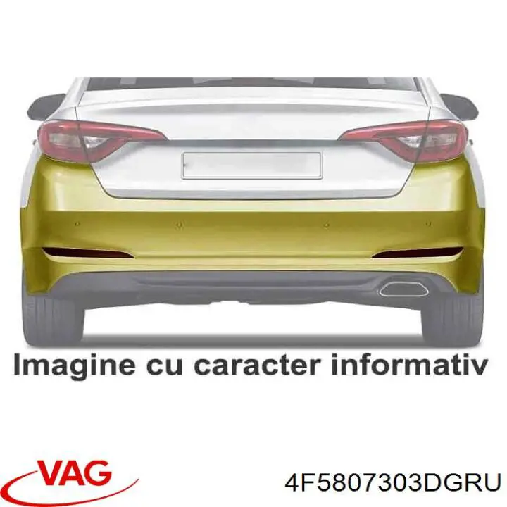 Кожух бампера заднього VAG 4F5807303DGRU ціна, від 93.60 USD