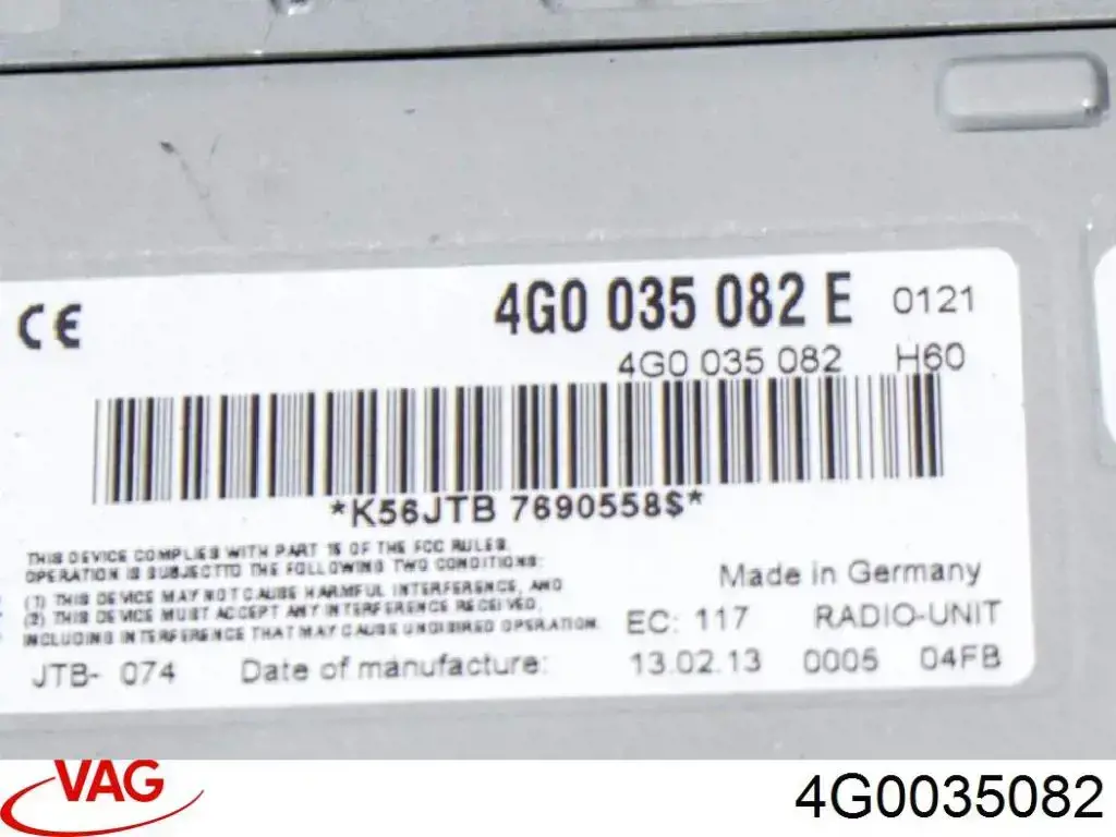 Блок керування мультимедійний VAG 4G0035082 ціна, від 88.86 USD