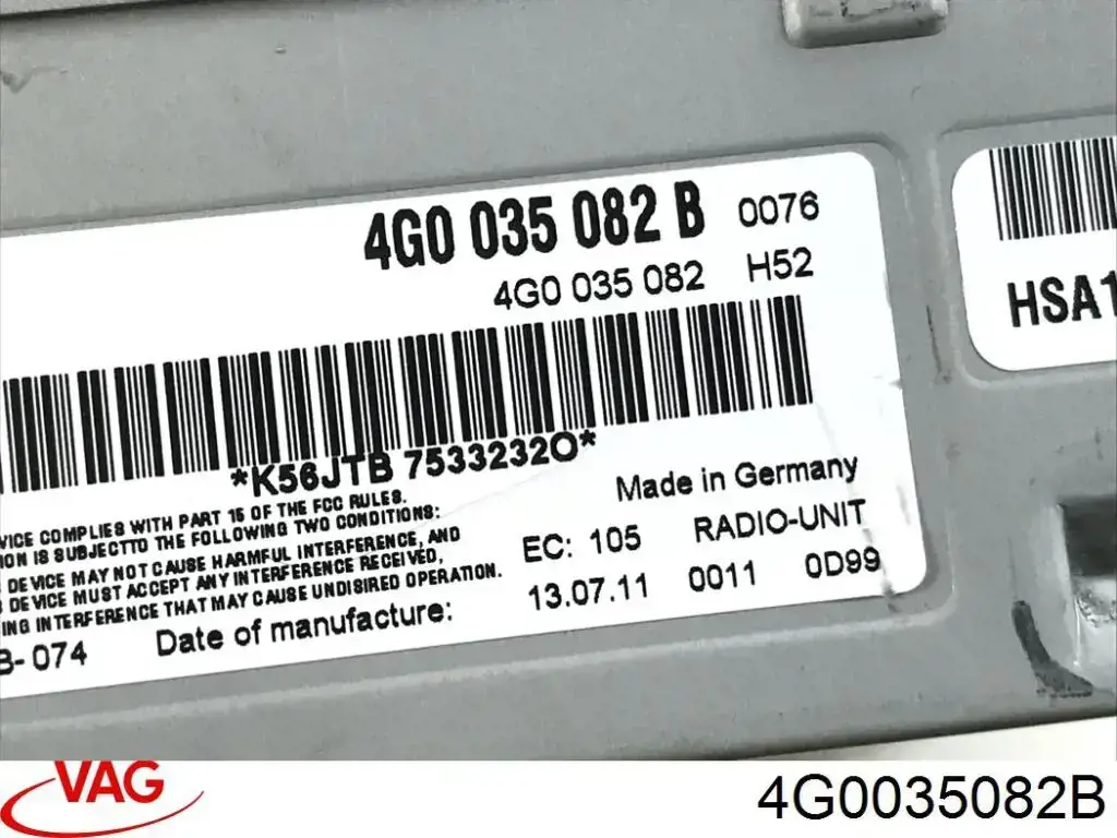  VAG 4G0035082B ціна, від 50.62 USD