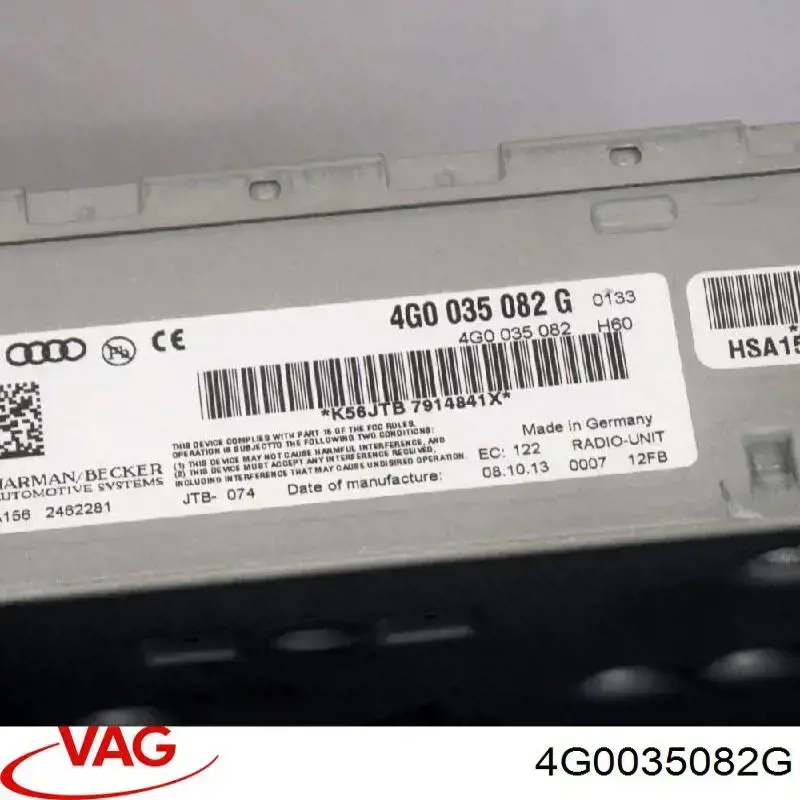 Магнітола (радіо AM/FM) VAG 4G0035082G ціна, від 95.02 USD
