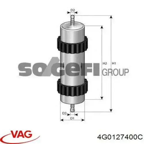 Паливний фільтр 4G0127400C VAG