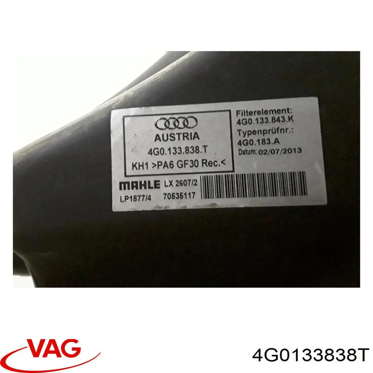  4G0133838T VAG