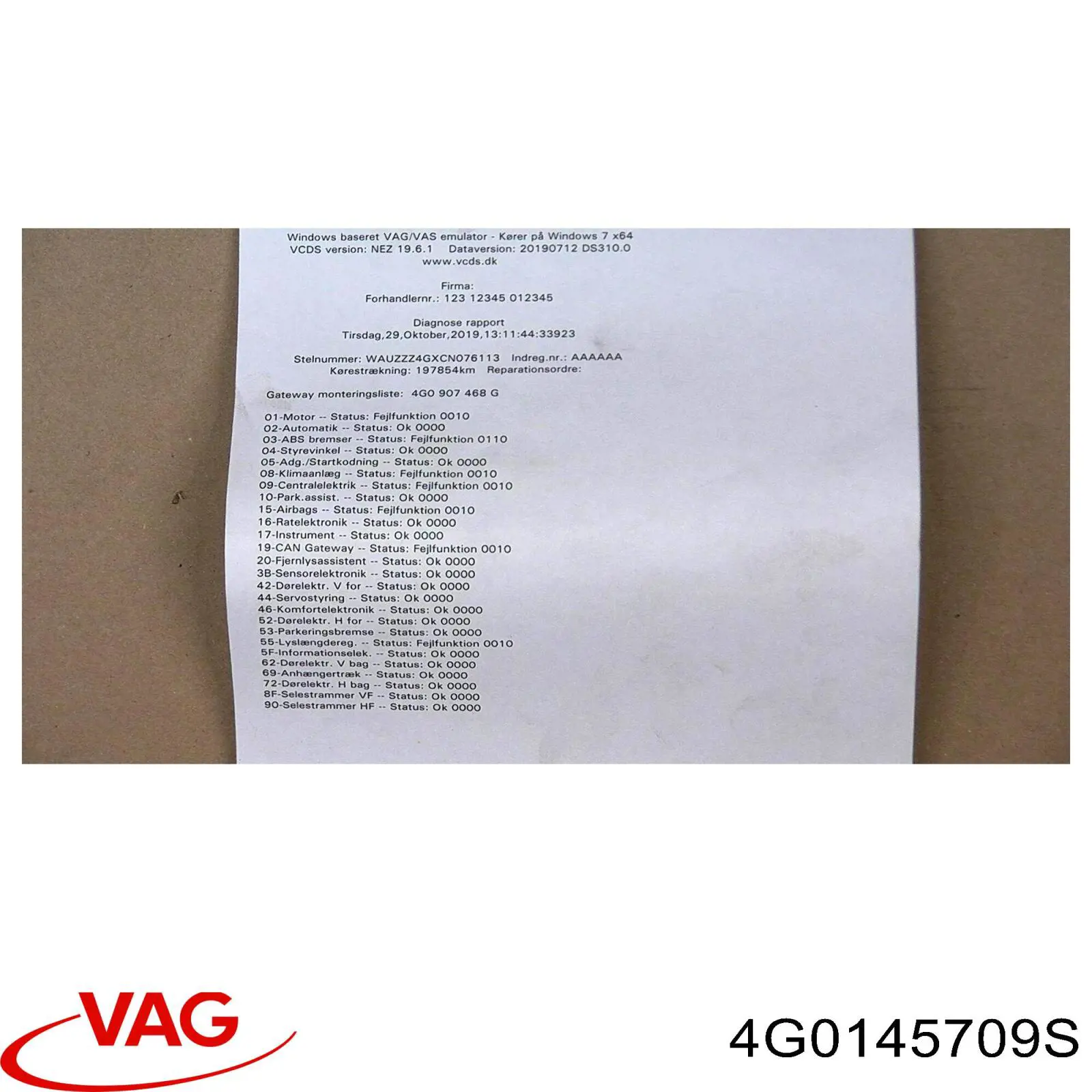 Купити 4G0145709S VAG Шланг/патрубок интеркуллера