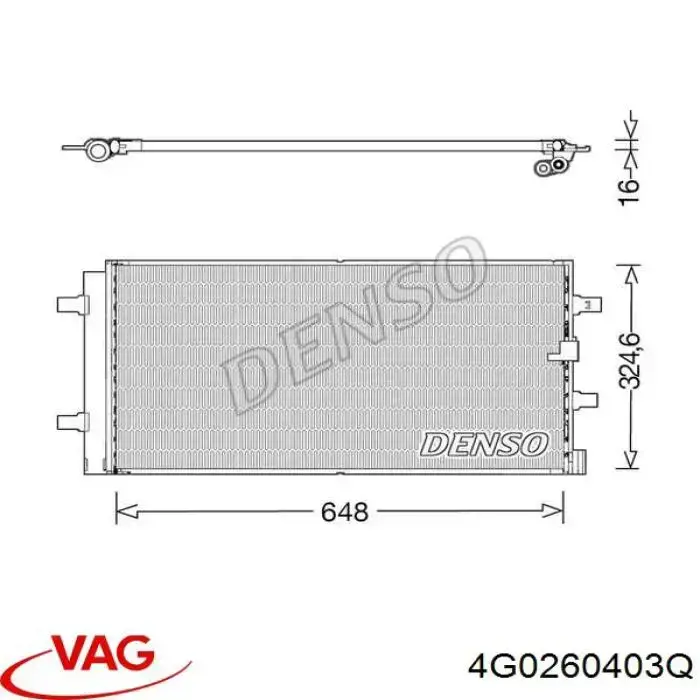 Конденсатор кондиціонера VAG 4G0260403Q ціна, від 70.58 USD