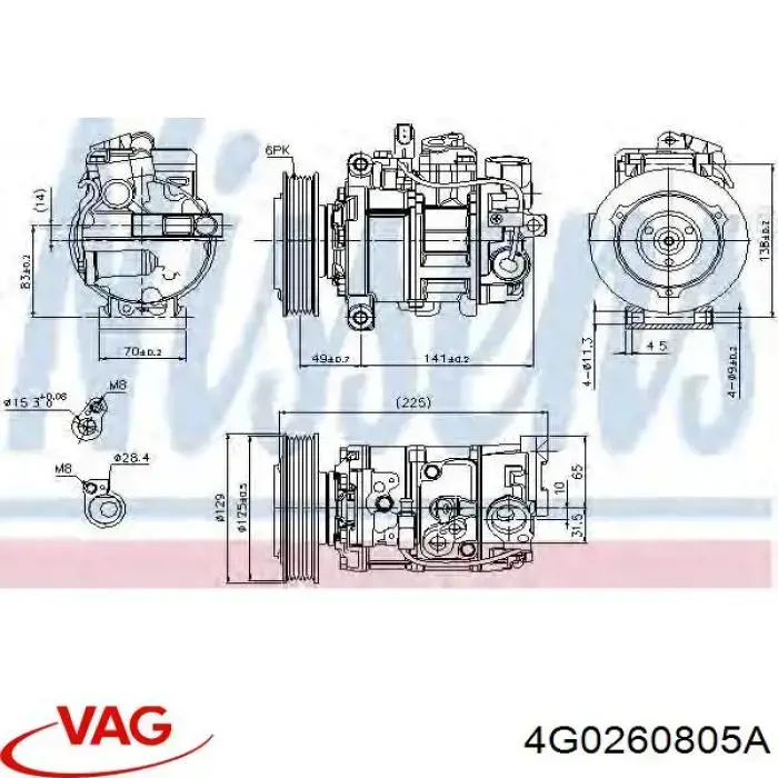 Компресор системи кондиціювання VAG 4G0260805A ціна, від 114.02 USD