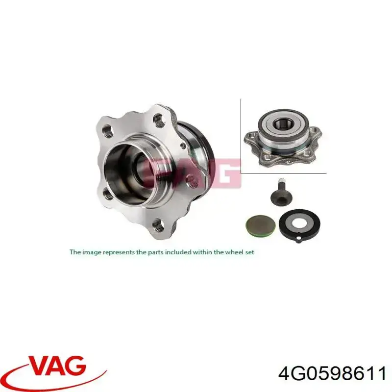 Купити 4G0598611 VAG Підшипник ступиці колеса