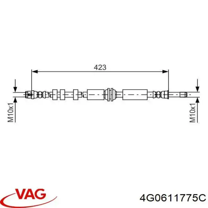 T85154 Brembo Шланг гальмівний задній